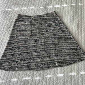 Loft Women’s Gray Tweed A-line Pull On Skirt XSP